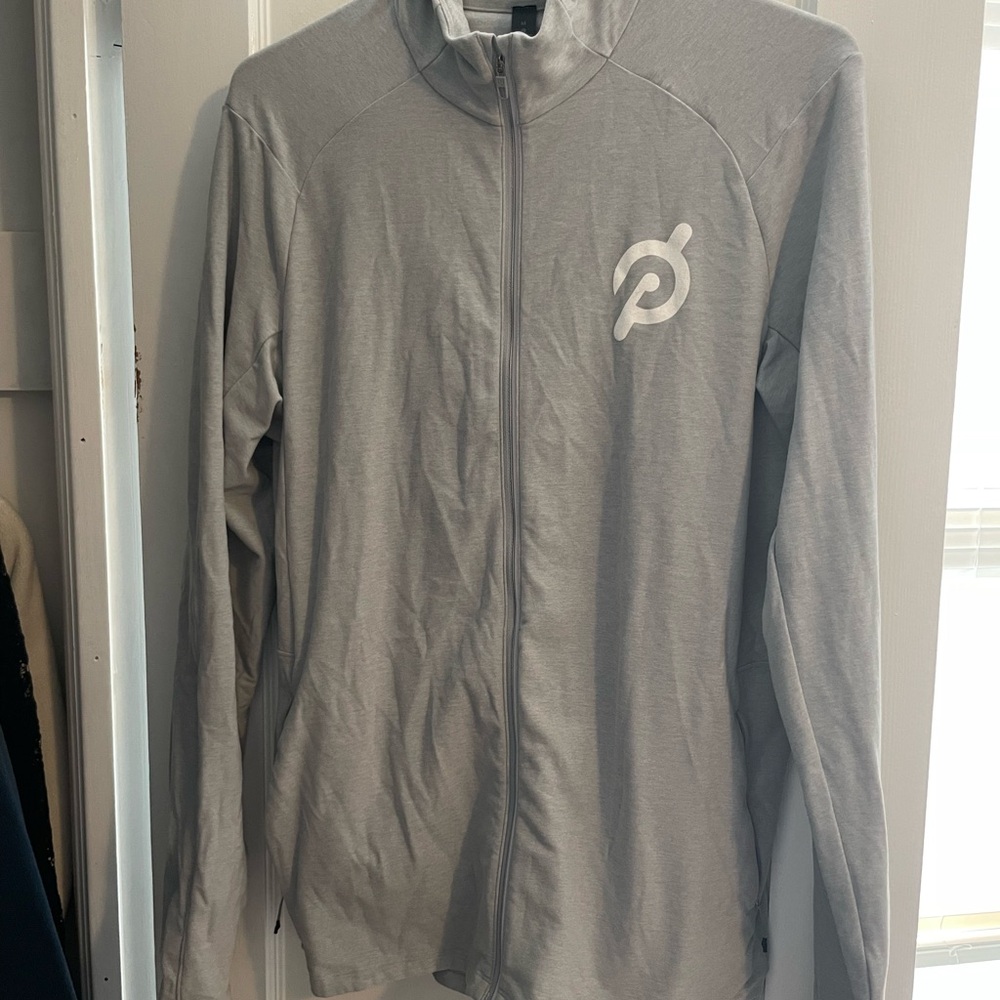 lululemon athletica Gray Fitted Zippered Sweatshirt with Mandarin Collar